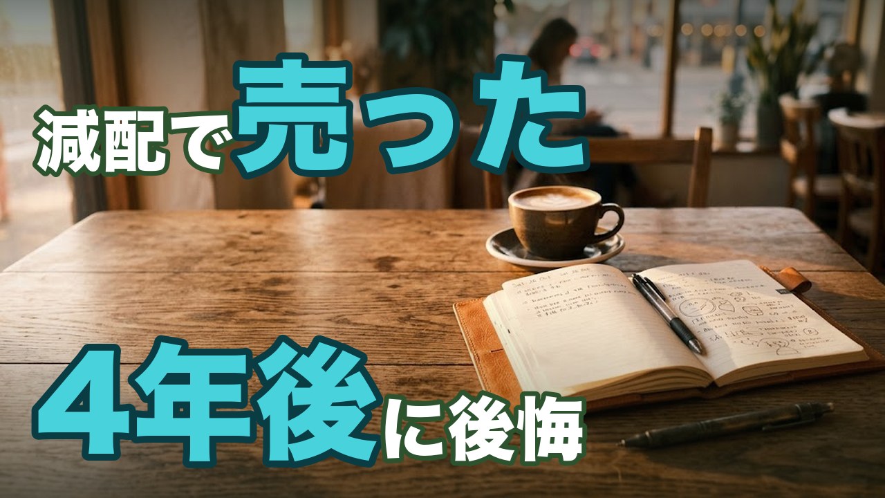【体験談】減配のお知らせが届いた日にやったこと｜4年後に分かった「売った本当の理由」