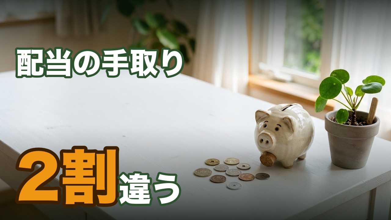 配当金の手取りは特定口座だと8割｜NISAとの差を実測