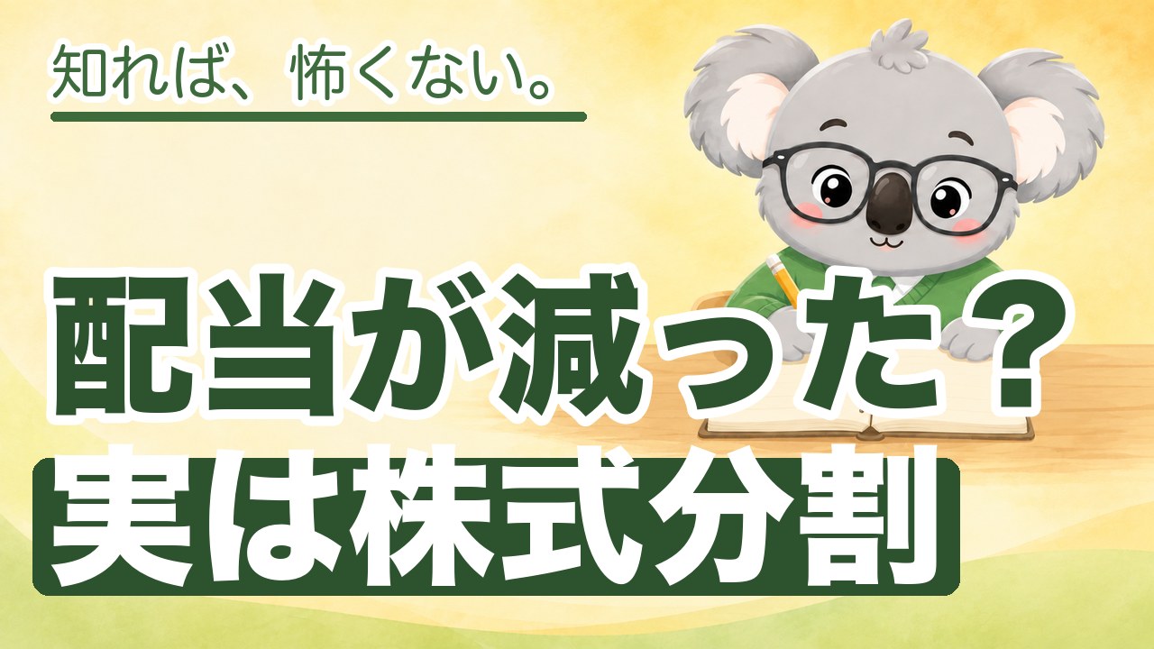 株式分割で配当が減ったように見える